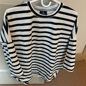 Tuckernuck Black and White Striped Top